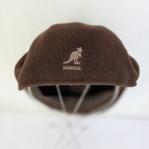 Kangol Iconic 504 Wool Flat Cap Brown